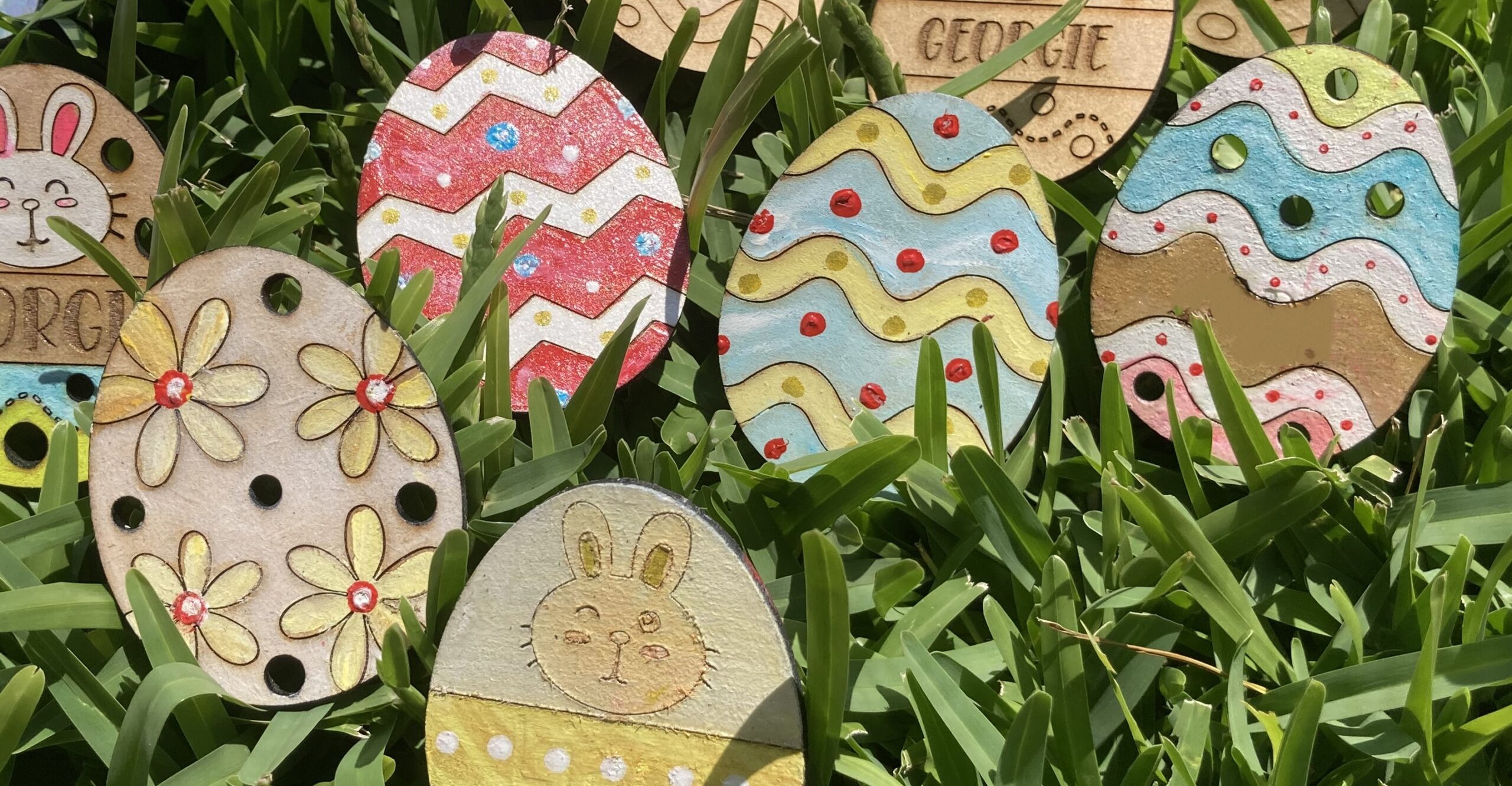 Easter Egg Tokens - Set of 6 Painted